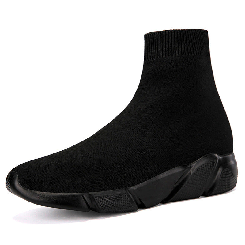 Sarah Express Unisex Slip-On Knit Sock Sneakers Black