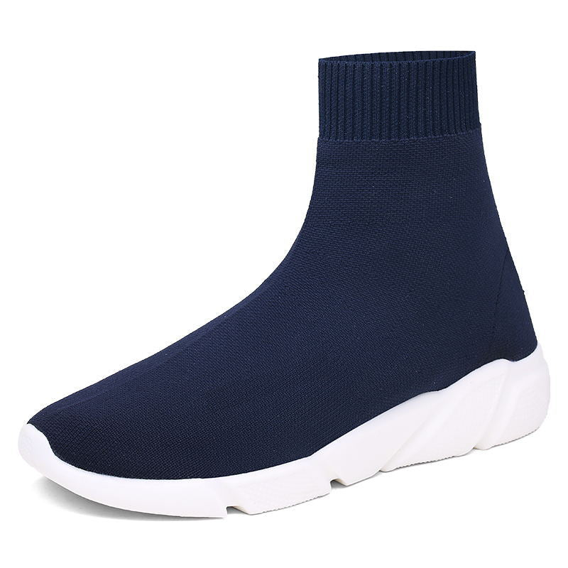 Sarah Express Unisex Slip-On Knit Sock Sneakers Blue