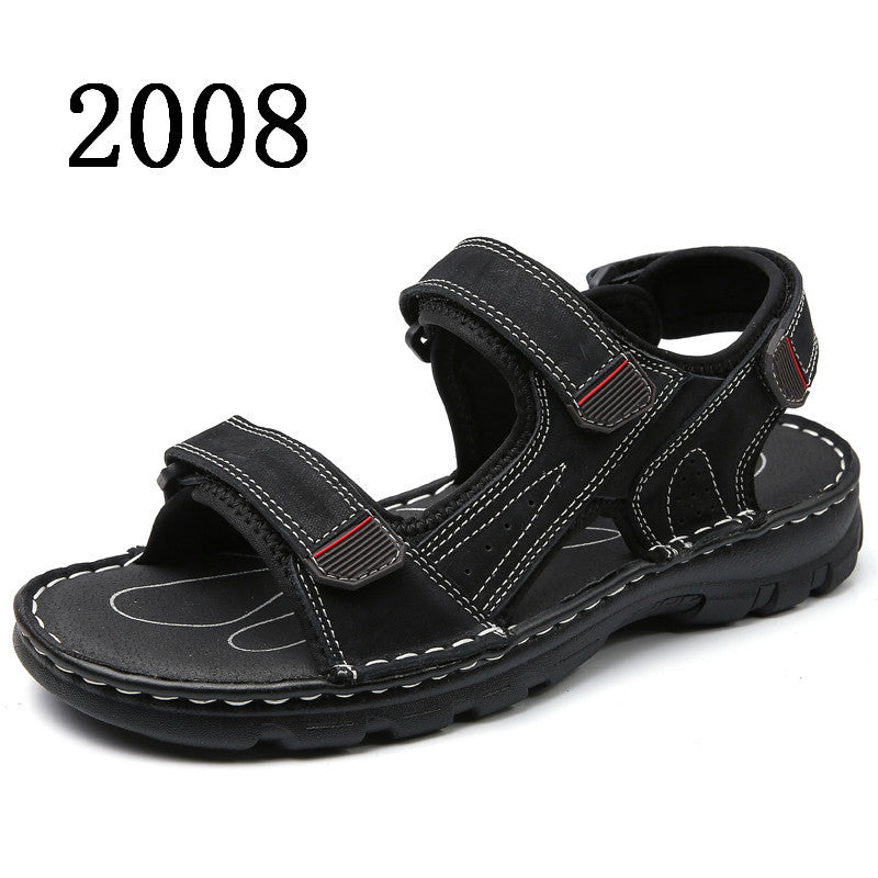 Sarah Express Men's Adjustable Velcro Outdoor Sandals Black