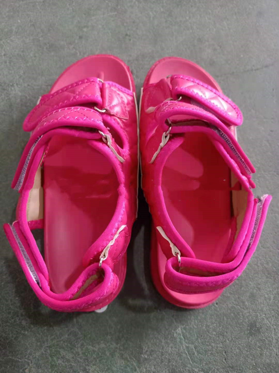 Sarah Express Women's Breathable Velcro Platform Beach Sandals Red