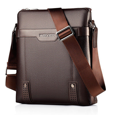Sarah Express Casual Vertical Shoulder Bag for Men Brown