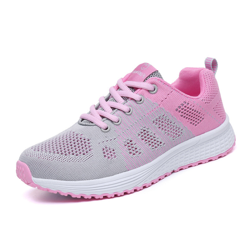 Sarah Express Flyknit Mesh Slip-On Sneakers Flat shoes gray powder