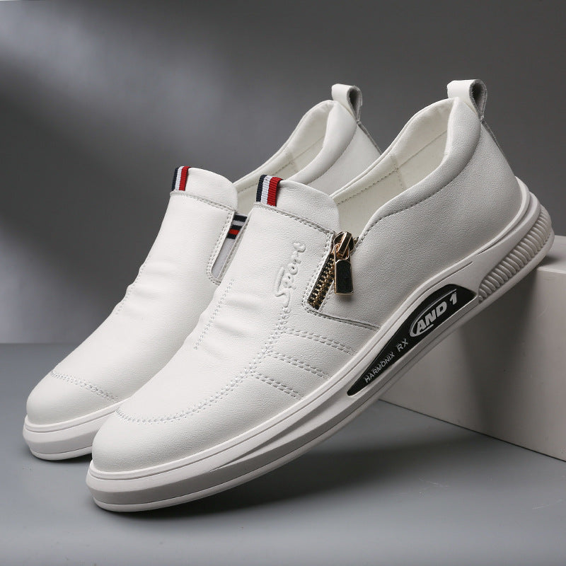 Sarah Express Minimalist Side-Zip Casual Sneakers