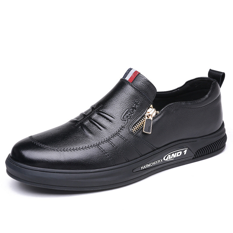 Sarah Express Minimalist Side-Zip Casual Sneakers