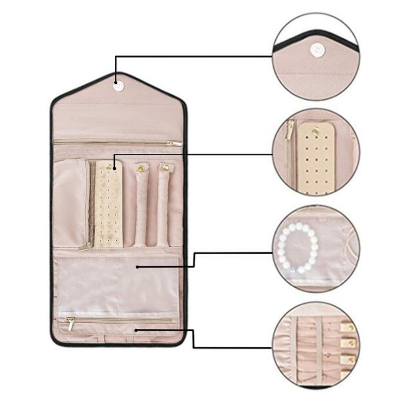 Sarah Express Portable Travel Jewelry Clutch Storage Bag