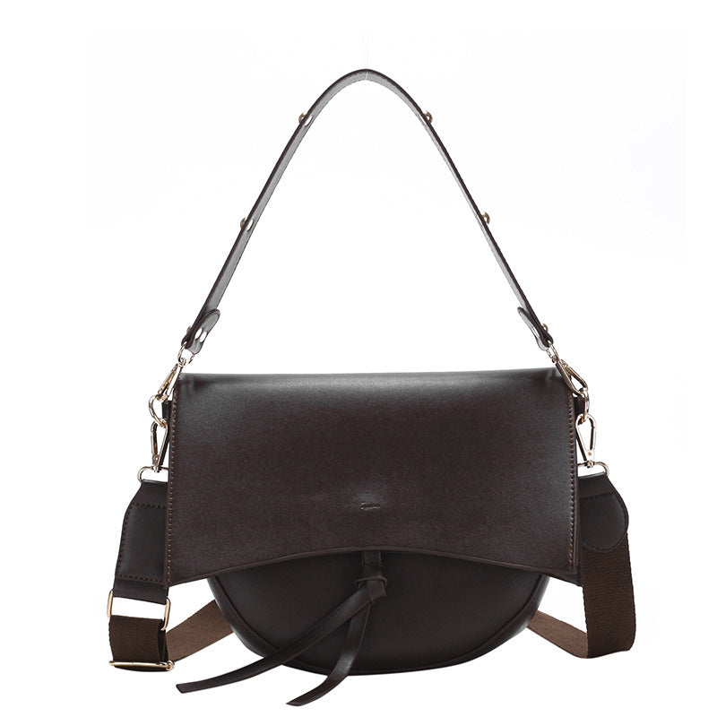 Sarah Express Retro Adjustable Strap Messenger Shoulder Bag Black