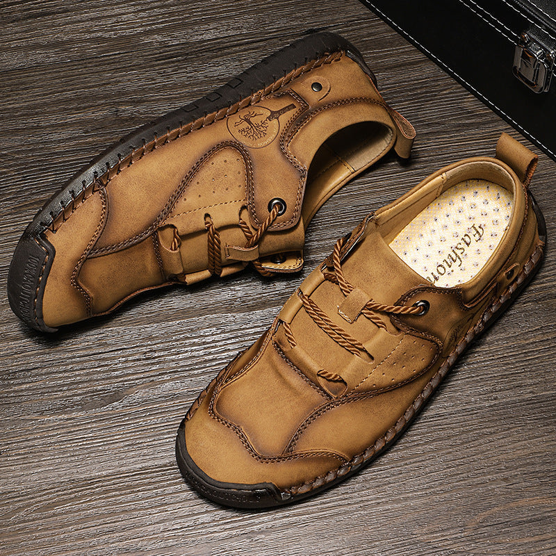 Sarah Express Men's Casual Microfiber Round Toe Shoes