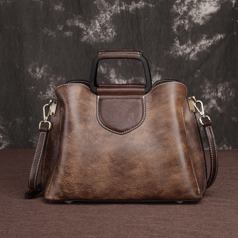 Sarah Express Embossed Leather Doctor Bag Handbag