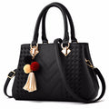 Sarah Express Structured Crossbody Handbag with Tassel Charm Black