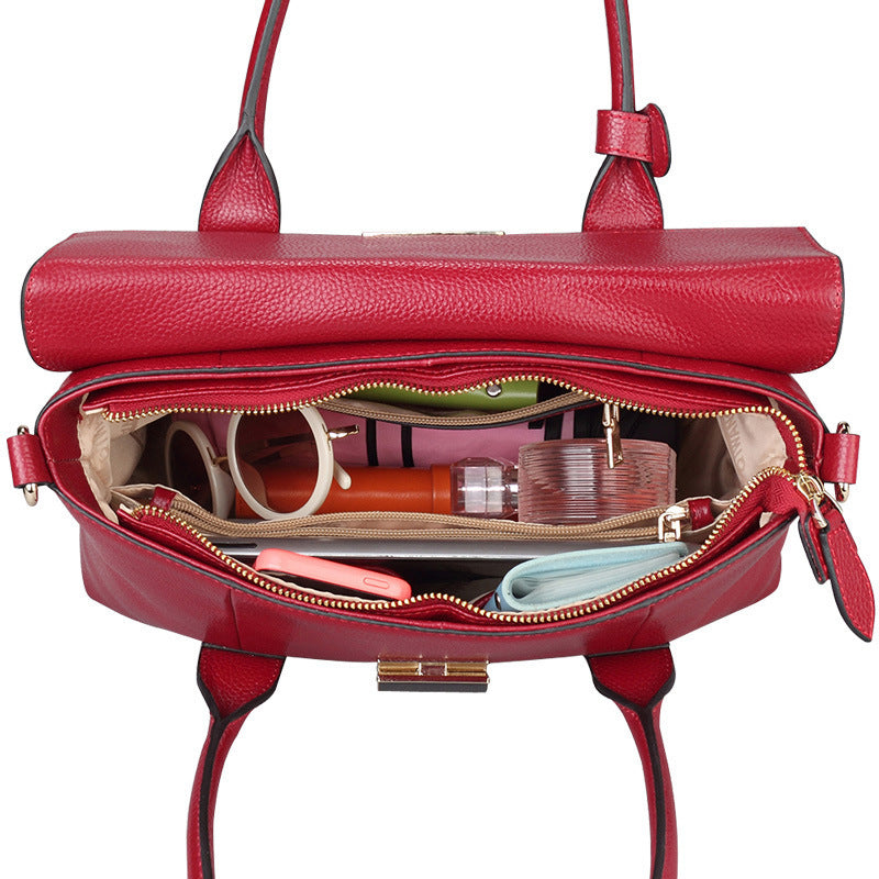 Sarah Express Structured Leather Messenger Shoulder Bag