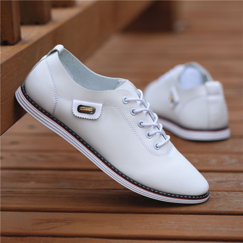 Sarah Express Men's Casual Business Lace-Up Sneakers White A