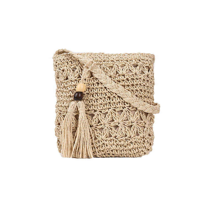 Sarah Express Woven Straw Small Crossbody Vacation Bag