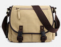 Sarah Express Retro Canvas Messenger Bag for Men Khaki