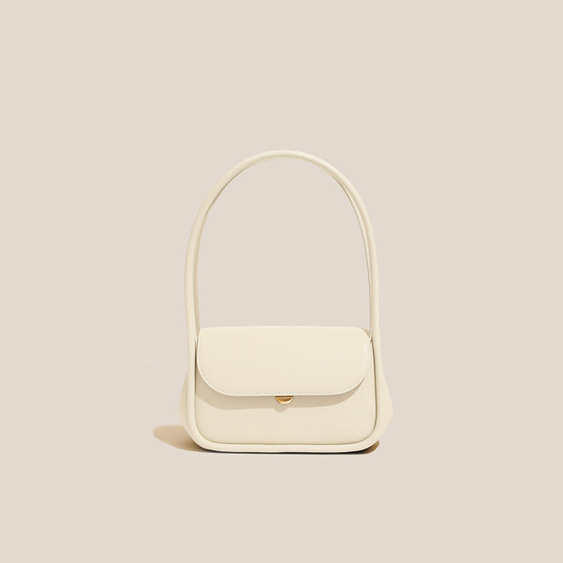 Sarah Express Minimalist Structured Underarm Handbag White