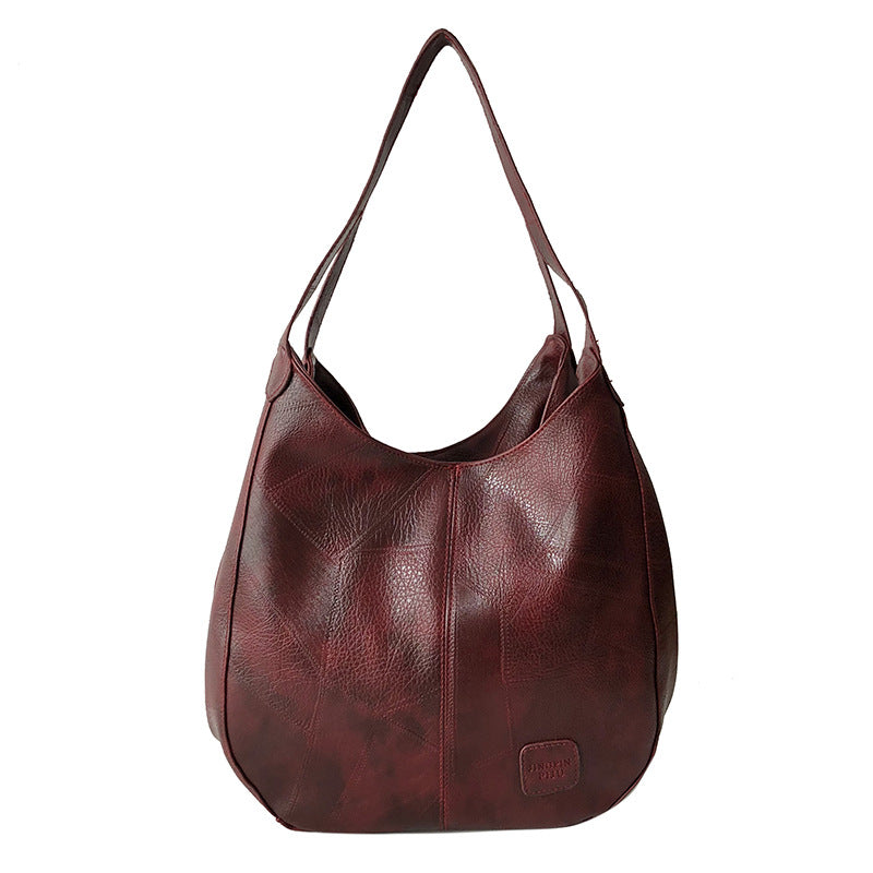 Sarah Express Vintage Large Capacity Shoulder Tote Bag Red