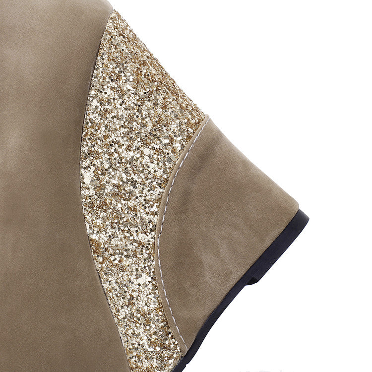Sarah Express Suede Platform Wedge Peep-Toe Pumps