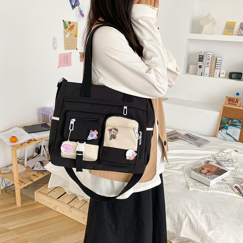 Sarah Express Casual Nylon Messenger Bag For Students Black