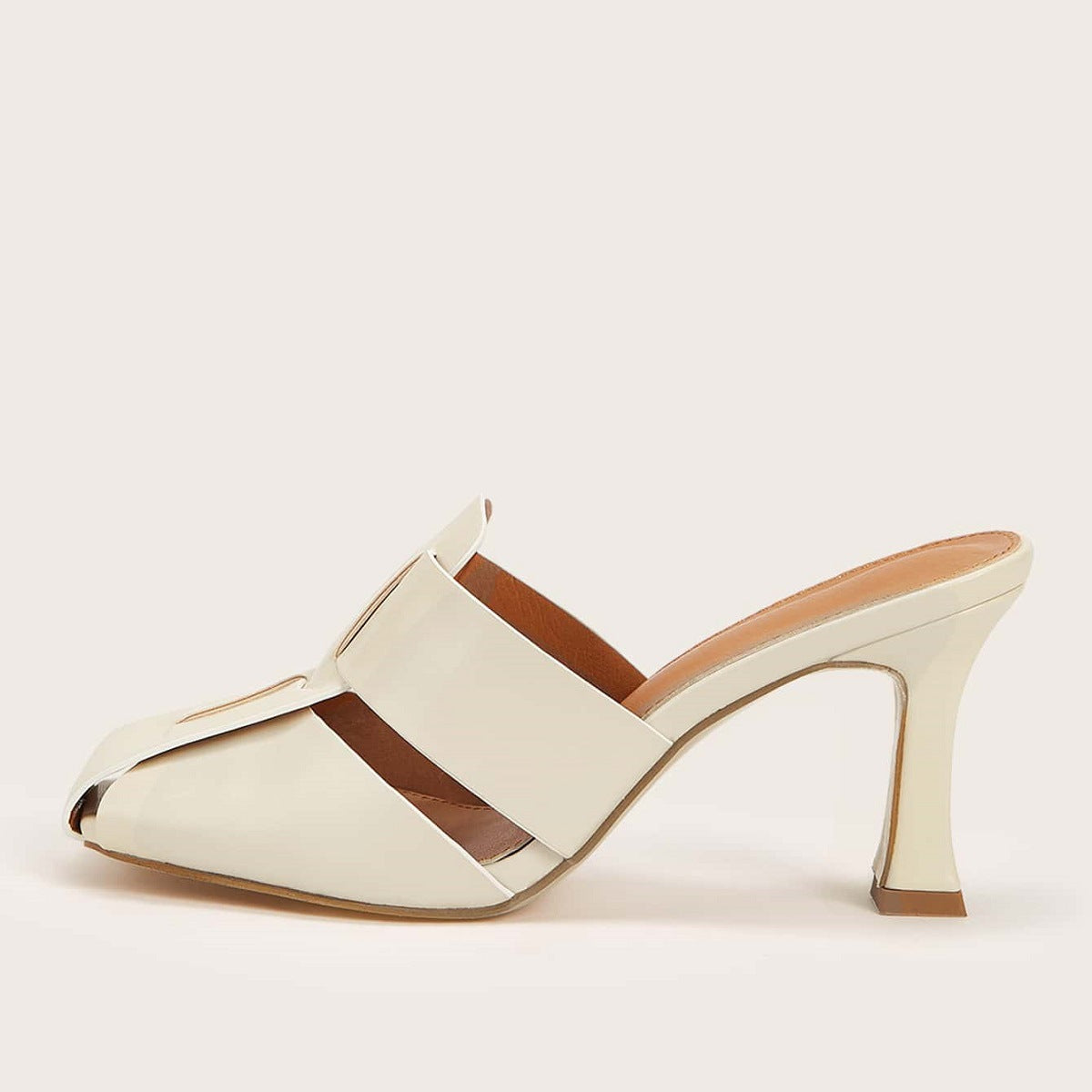 Sarah Express Woven Mid Heel Mules
