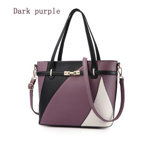 Sarah Express Colorblock Structured Shoulder Crossbody Bag purple