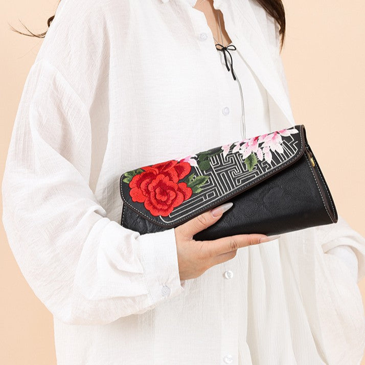 Sarah Express Embroidered Floral Chinese Style Shoulder Bag