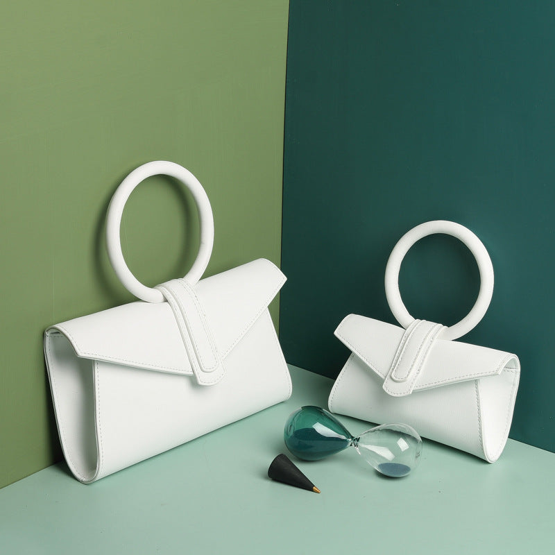 Sarah Express Structured Envelope Shoulder Bag with Ring Handle