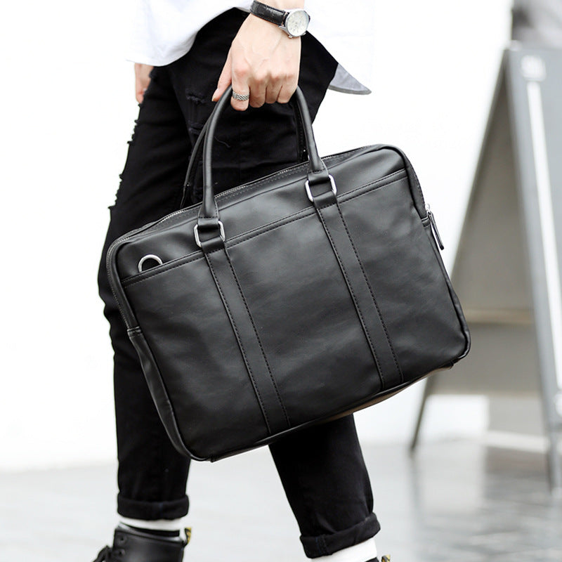 Sarah Express Men's Soft Leather Professional Briefcase