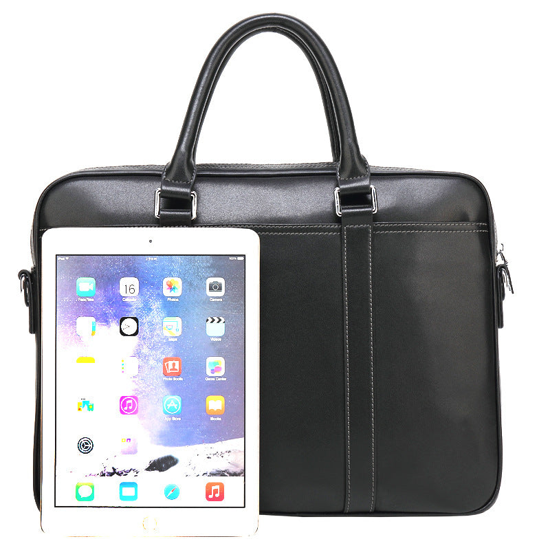 Sarah Express Men's Soft Leather Professional Briefcase