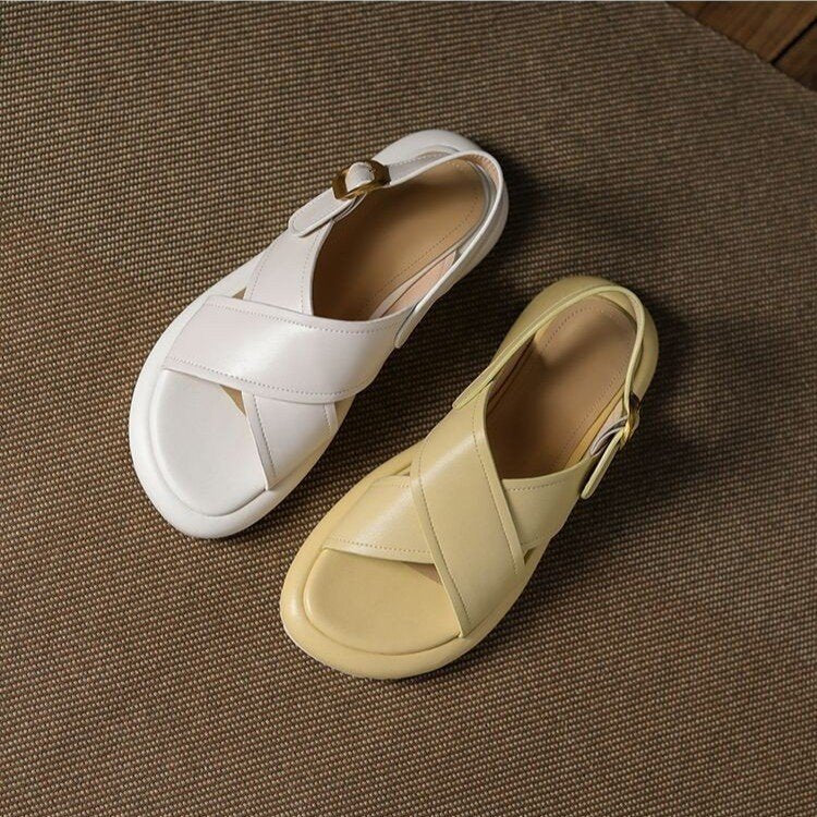 Sarah Express Women's Cross Strap Platform Beach Sandals