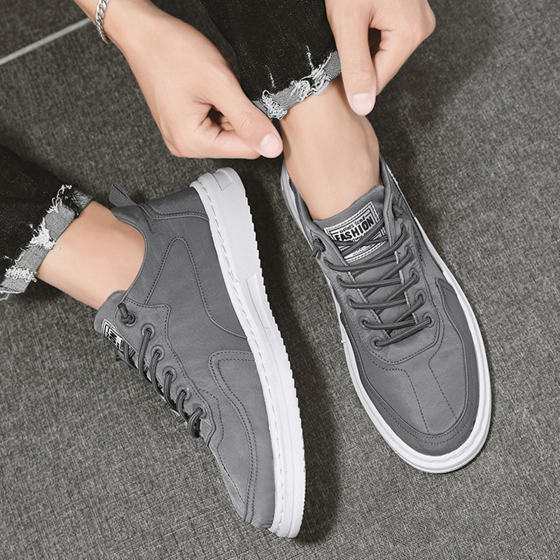 Sarah Express Men's Letter Print Platform Canvas Sneakers