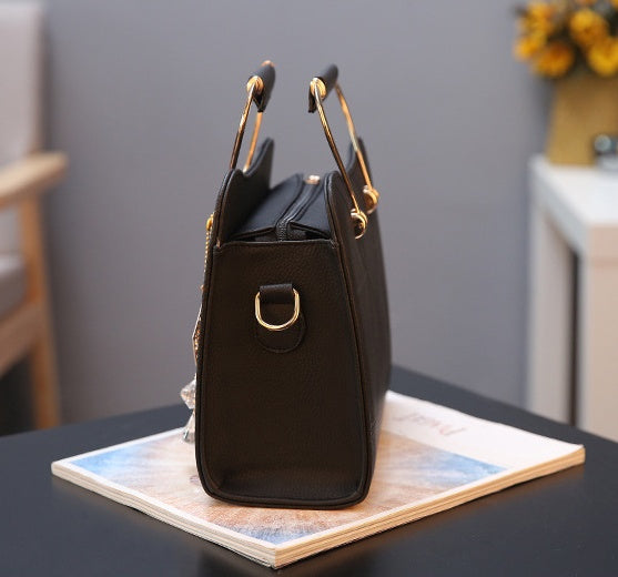Sarah Express Structured Metal Handle Small Square Handbag