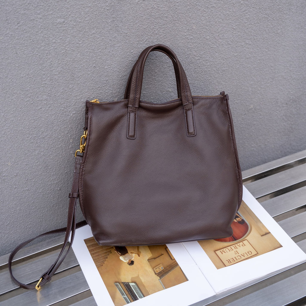 Sarah Express Top-grain Leather Versatile Crossbody Tote Bag