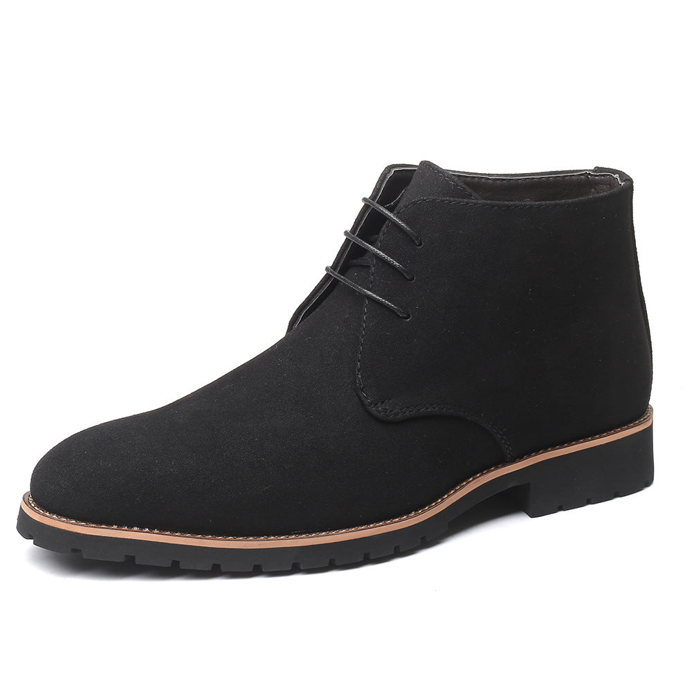 Sarah Express Pointed Toe Casual Lace Up Boots Black