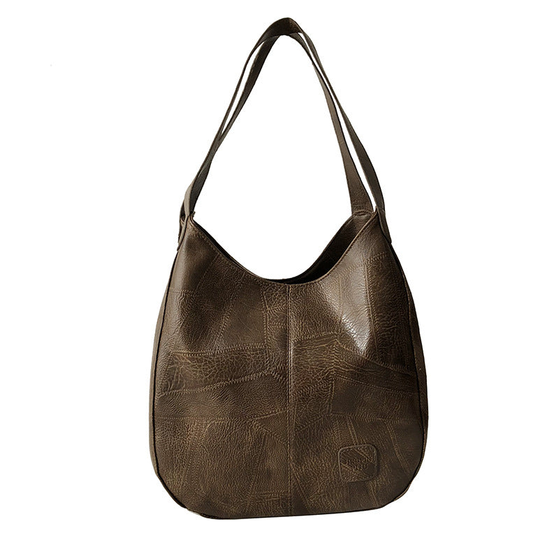 Sarah Express Soft Structured Casual Tote Shoulder Bag Khaki
