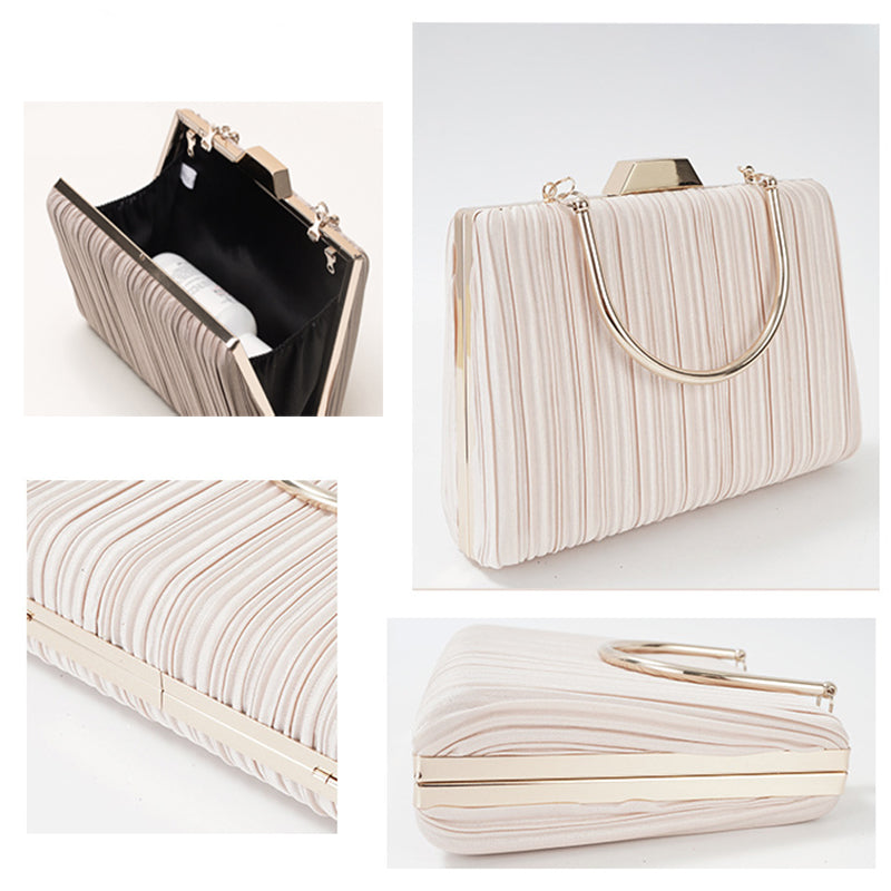 Sarah Express Pleated Evening Clutch Shoulder Bag