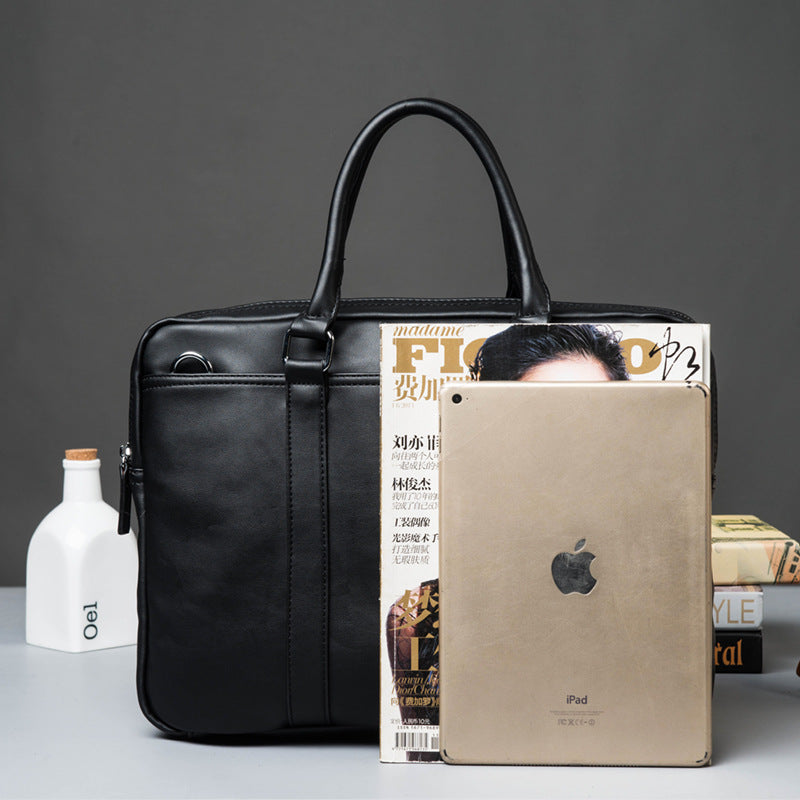 Sarah Express Men's Soft Leather Professional Briefcase
