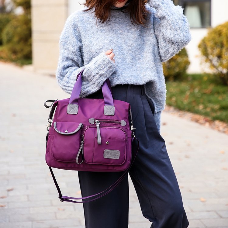 Sarah Express Nylon Multi-Pocket Commuter Messenger Bag
