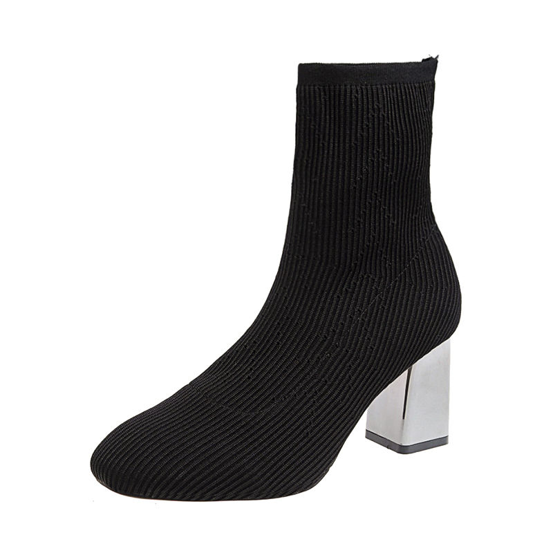 Sarah Express Elastic Knit Short Boots