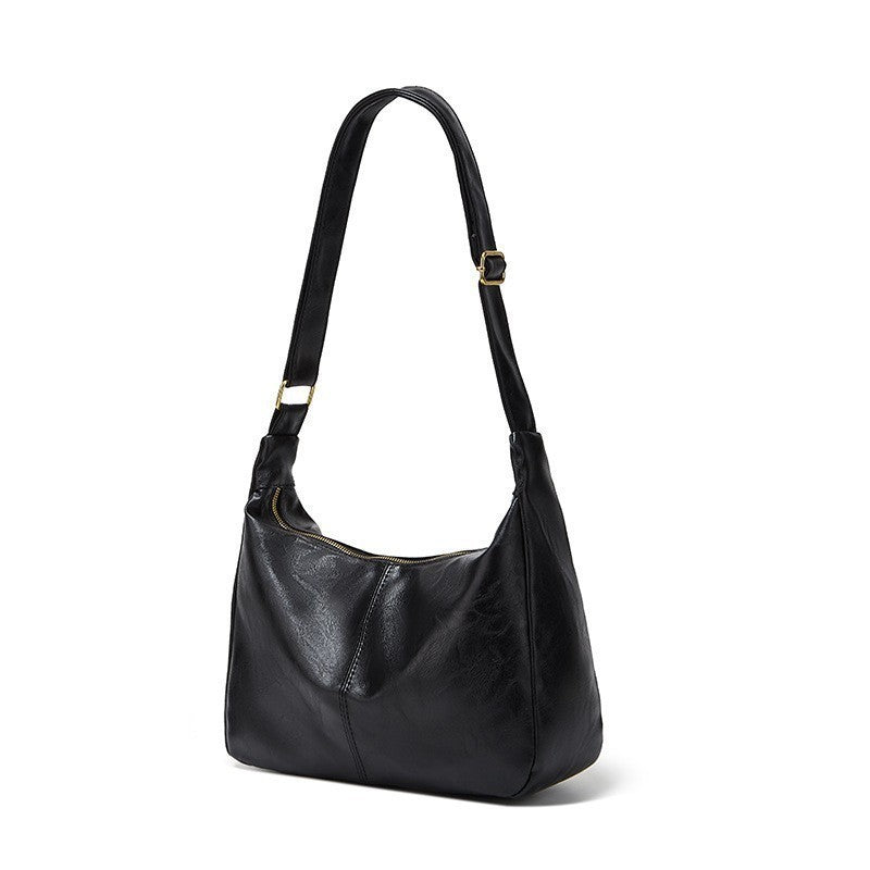 Sarah Express PU Leather Crossbody Bag with Adjustable Strap Black 33x10x30cm