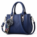 Sarah Express Structured Top Handle Handbag with Charm Blue