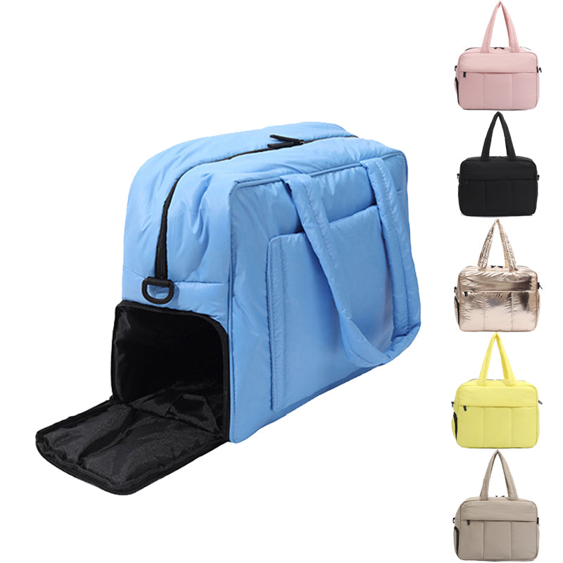 Sarah Express Nylon Travel Duffle With Shoe Compartment
