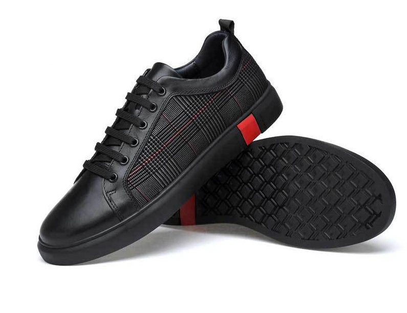 Sarah Express Plaid Pattern Lace Up Casual Sneakers