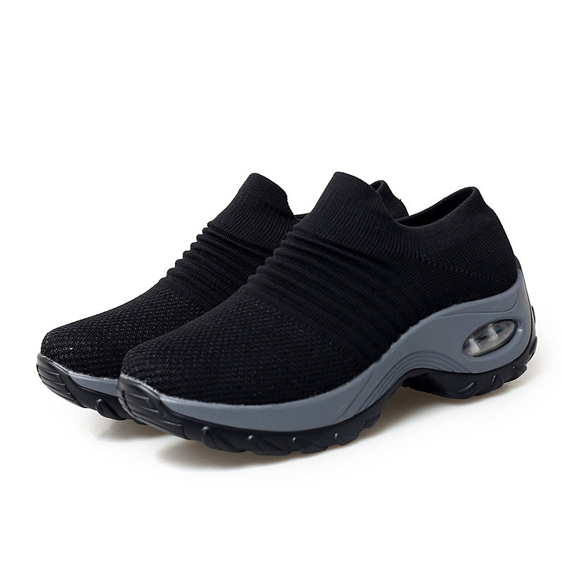 Sarah Express Flyknit Rocker Sole Walking Sneakers