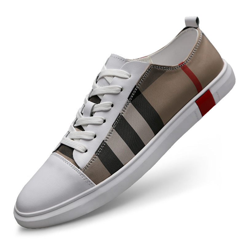 Sarah Express Classic Plaid Pattern Casual Dress Shoes White