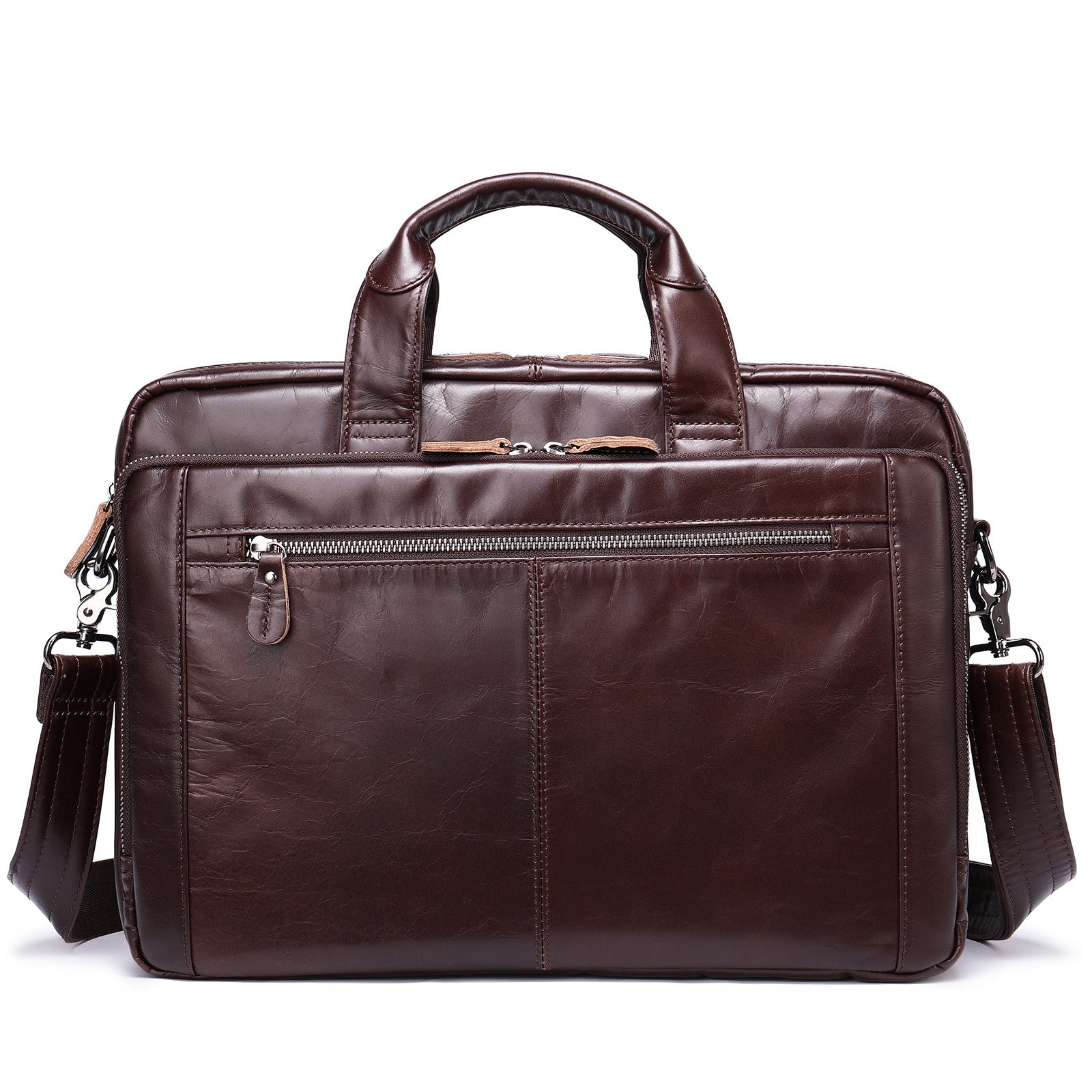 Sarah Express Retro Genuine Leather Business Briefcase