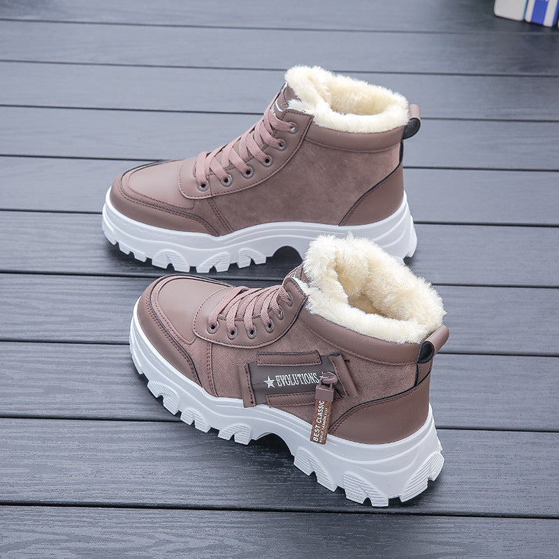 Sarah Express Winter Platform Lace-Up Ankle Boots