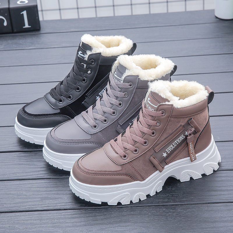 Sarah Express Winter Platform Lace-Up Ankle Boots