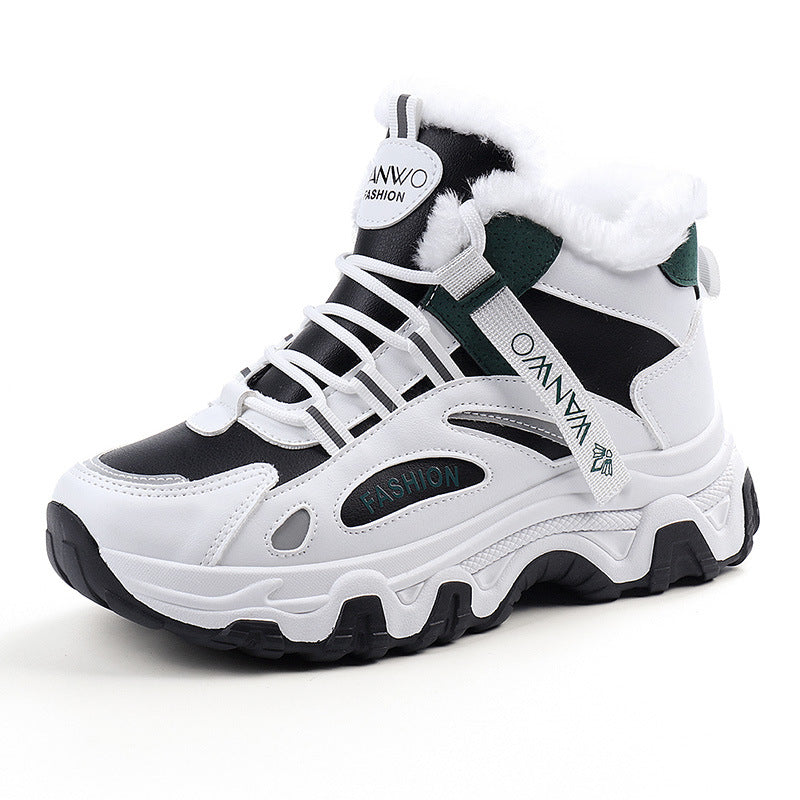 Sarah Express Women's Plush Lace-Up High-Top Sneakers