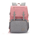 Sarah Express Structured Multi-Pocket Travel Diaper Backpack Pink