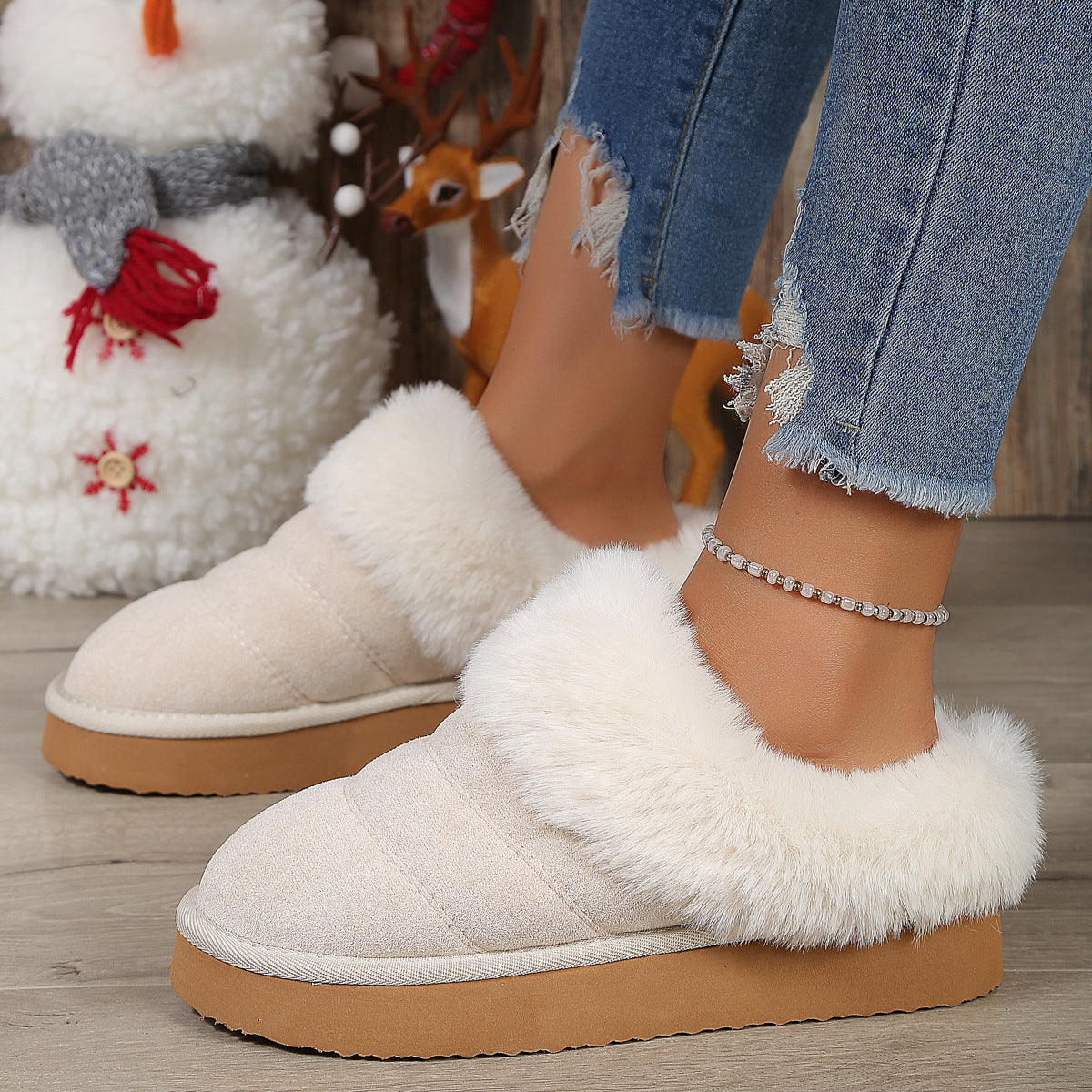 Sarah Express Plush Lined Winter Home Slippers