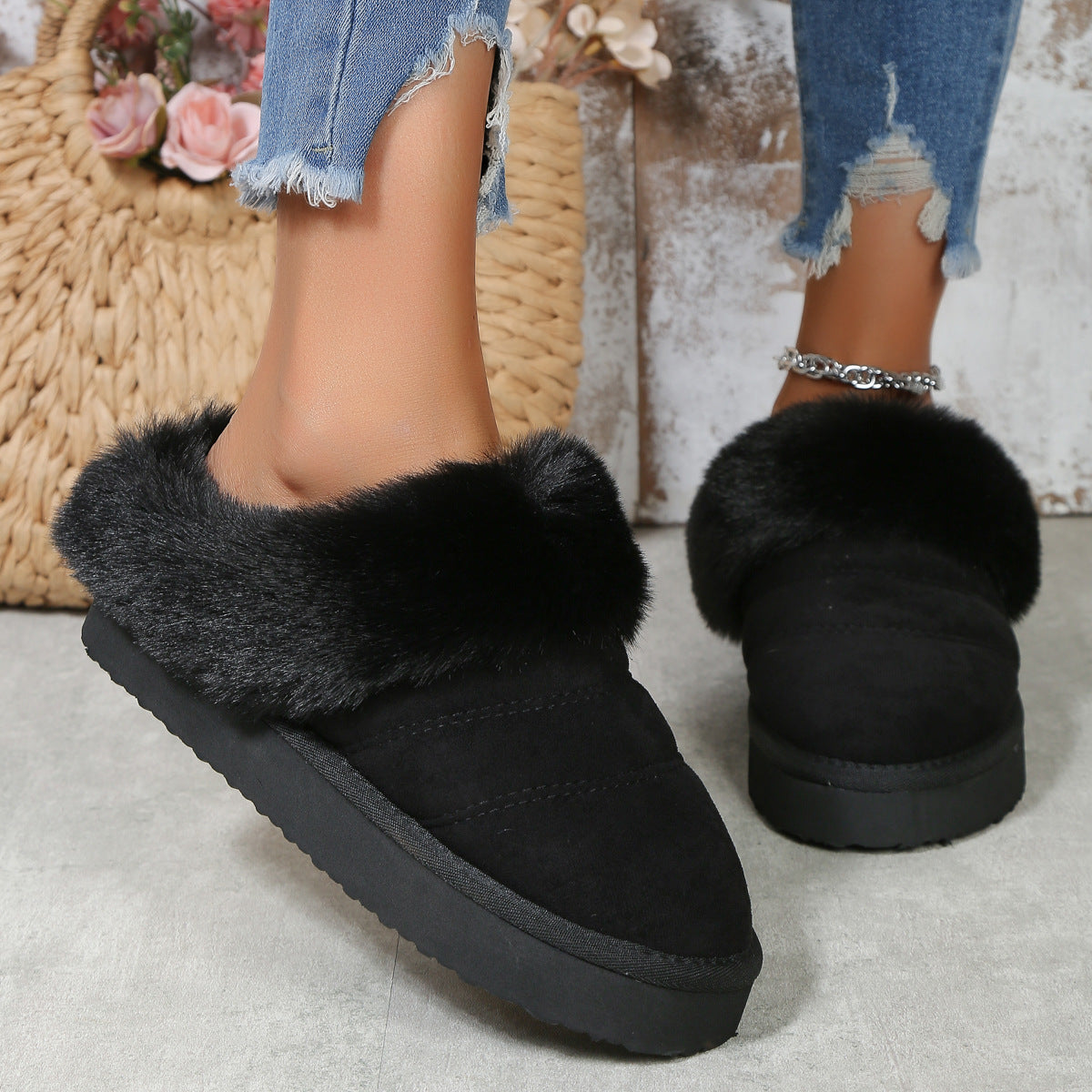 Sarah Express Plush Lined Winter Home Slippers